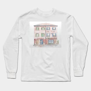 Shabby peach building Long Sleeve T-Shirt